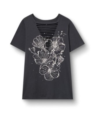 Women's Plus Size Heritage Jersey Slash Front Tee