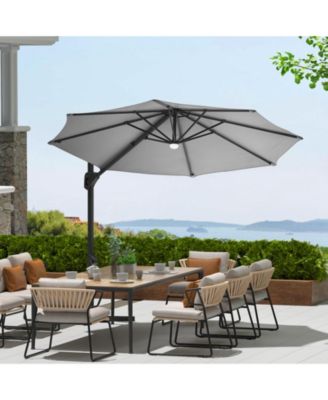 10Feet 360degree(s) Rotation Offset Cantilever Patio Umbrella for Backyard Deck Poolside with Base
