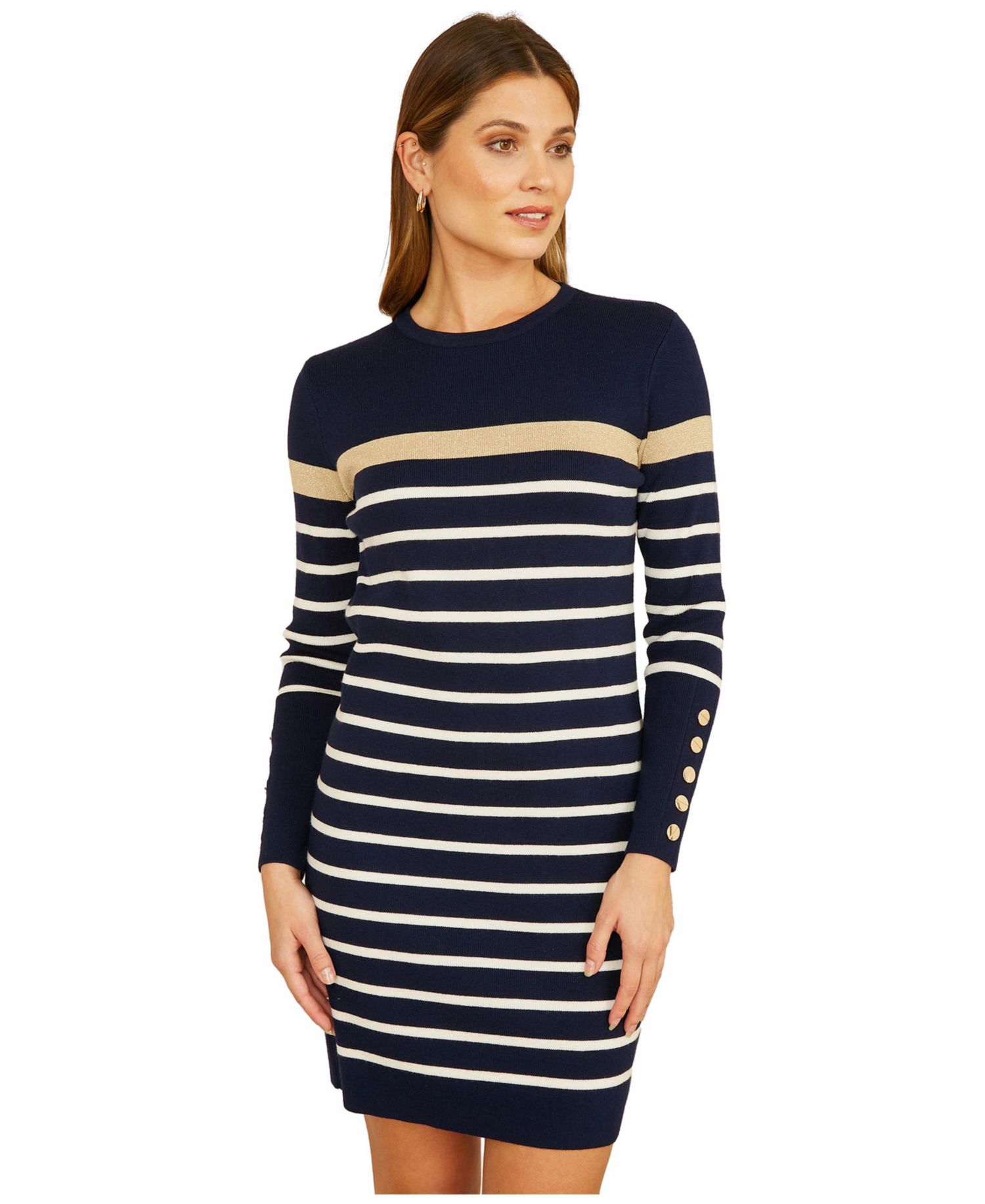 Women's Striped Knitted Dress