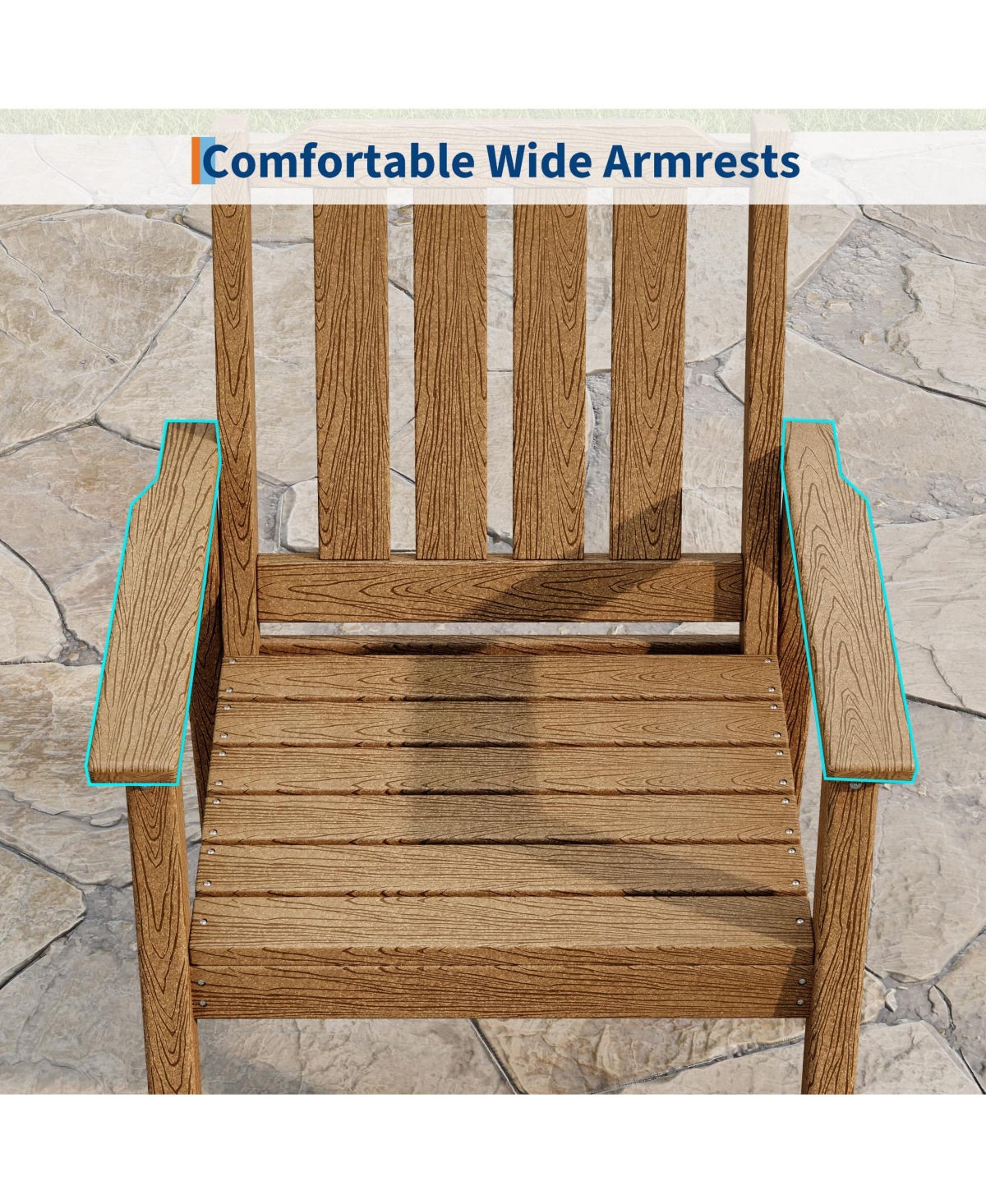 gaomon All-Weather Hdpe Outdoor Patio Dining Chairs Set of 2 for Backyard and Deck