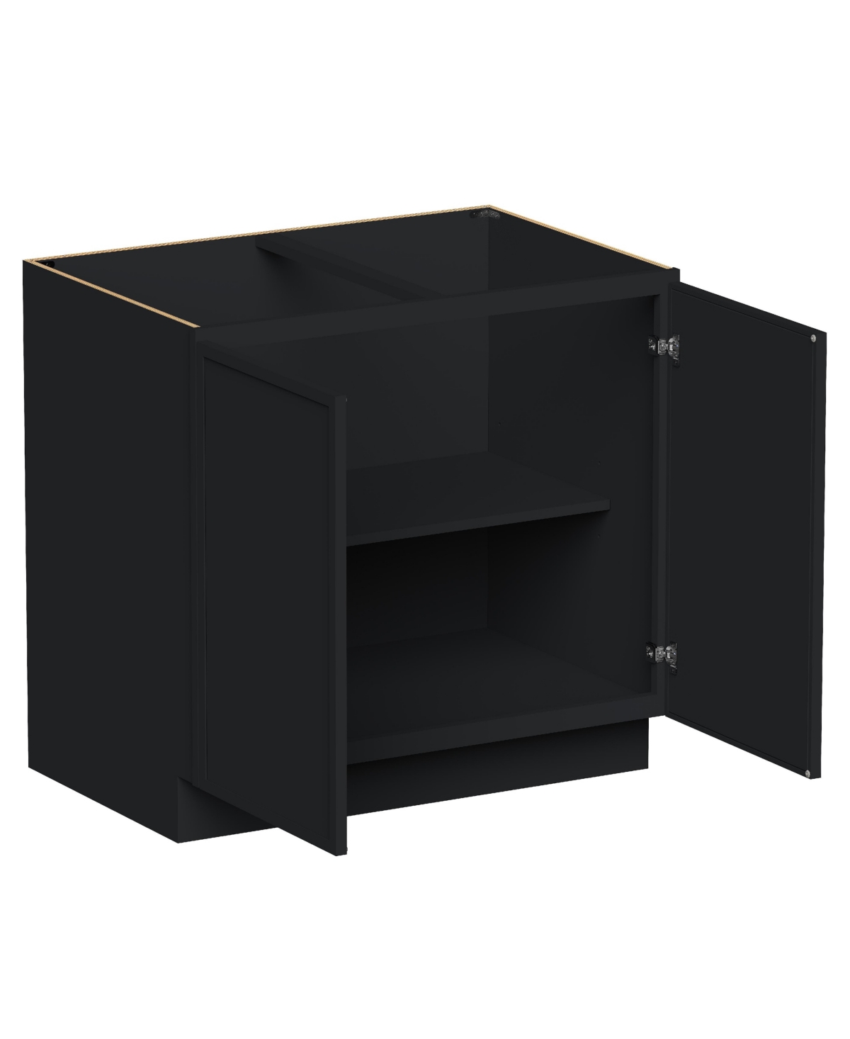 Boyel Living 36 Inc Wide Full Height Door Base Cabinet, Ready to Assemble Kitchen Cabinet with Solid Wood Frame, Soft-Close Slides and Hinges