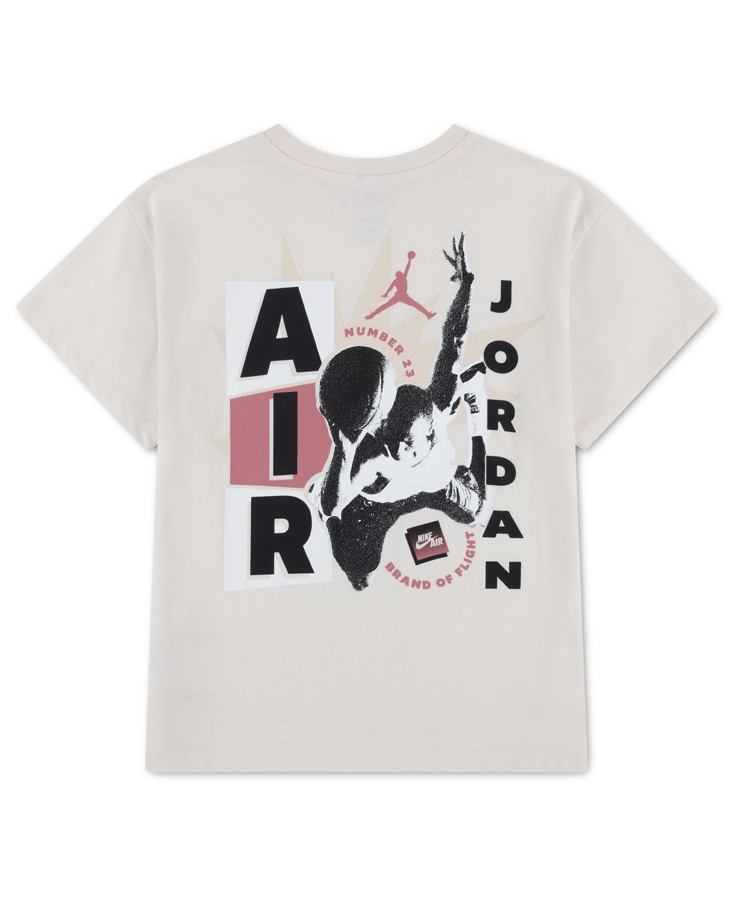 Футболка Jordan Geo Burst Flight Boxy T-Shirt для девочек, цвет: Меловой — фото 2