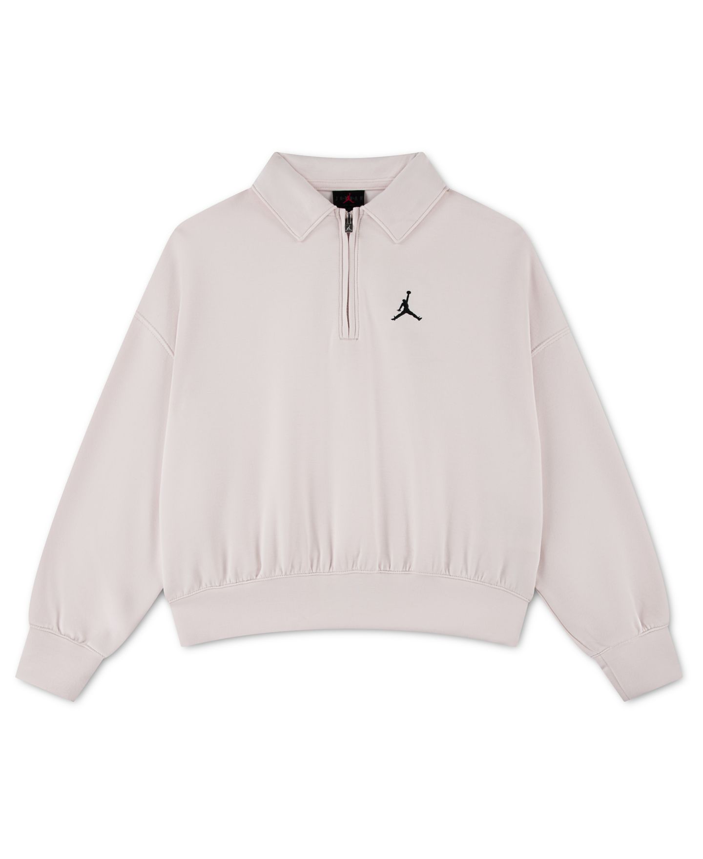 Толстовка Jordan Allstar Quarter-Zip Pullover Sweatshirt для девочек, цвет: Меловой — фото 1