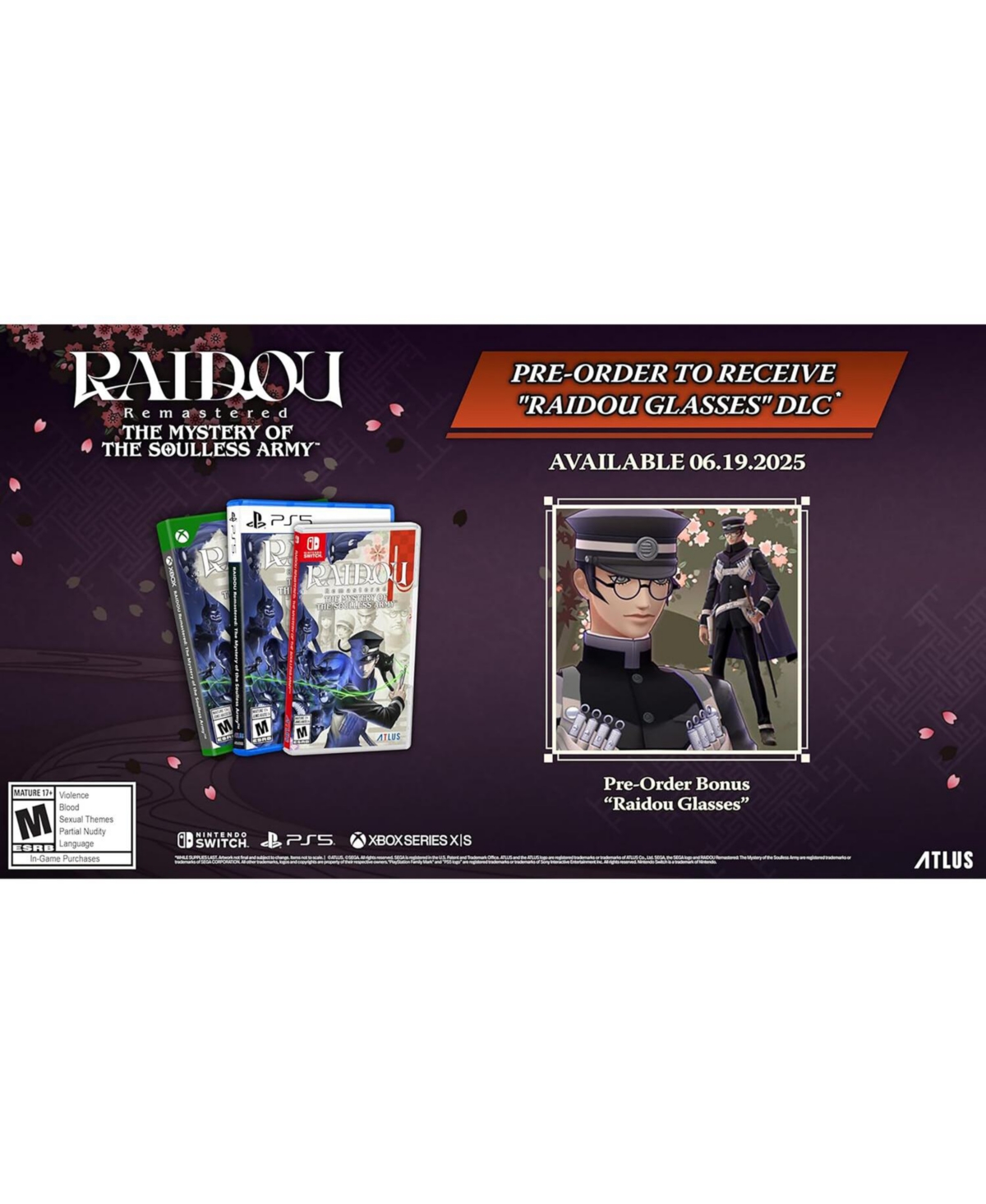 Sega Games Raidou Remastered - The Mystery Of The Soulless Army (Launch Edition) for Nintendo Switch