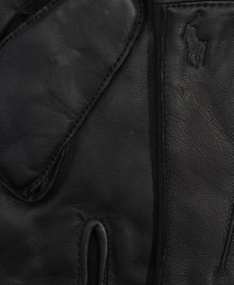 Polo Ralph Lauren Men's Water-Repellent Leather Gloves - Macy's