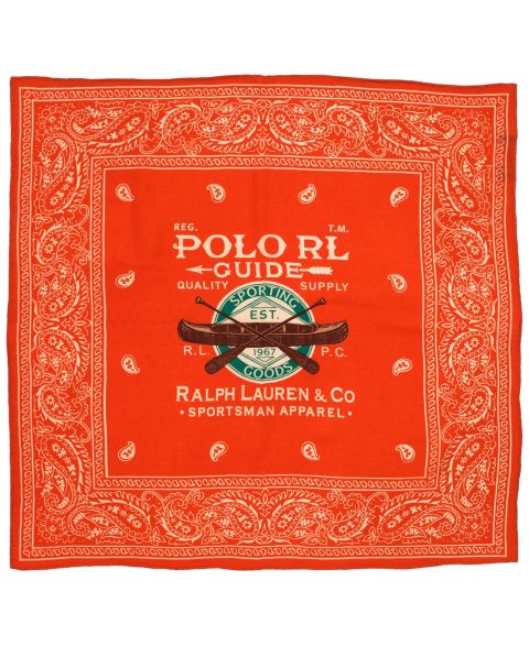 Мужские перчатки Polo Ralph Lauren Wool Blend Sportsman Bandana, цвет: Оранжевый разноцветный