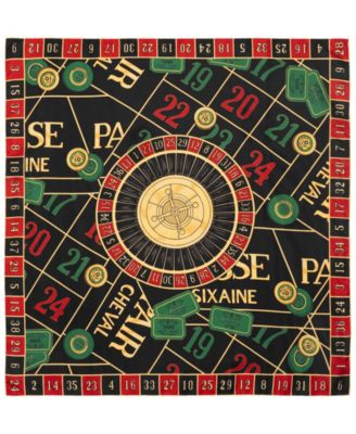 Men's Holiday Silk Square Print Scarf