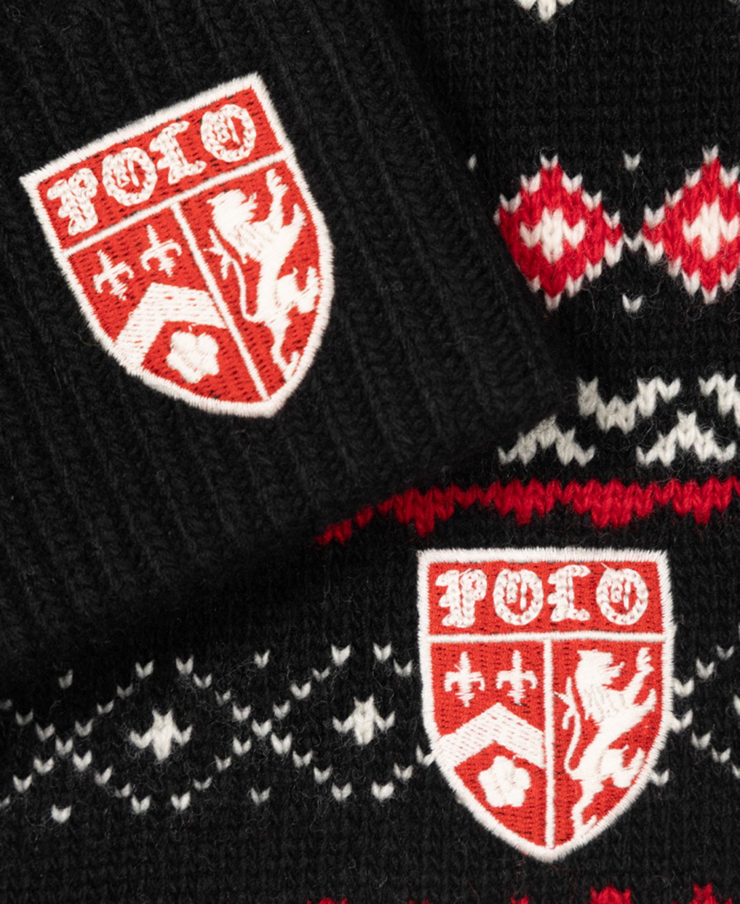 Мужские комплекты Polo Ralph Lauren Holiday Jacquard Scarf and Beanie, 2-Piece Set, цвет: Чёрный разноцветный — фото 3