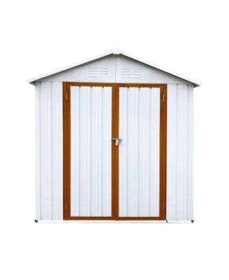 4feet 6feet Outdoor Metal Storage Sheds Apex Roof Garden Tool Storage with Lockable Doors