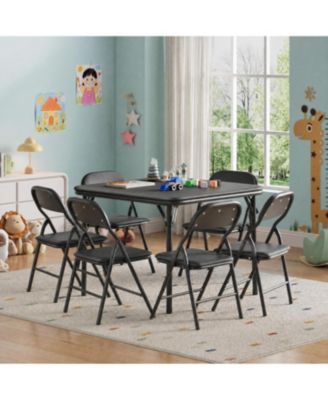 6 Piece Folding Kids Chairs Set, Children Activity Chairs Set for Dining Room,Daycare,Classrooms(No Table)