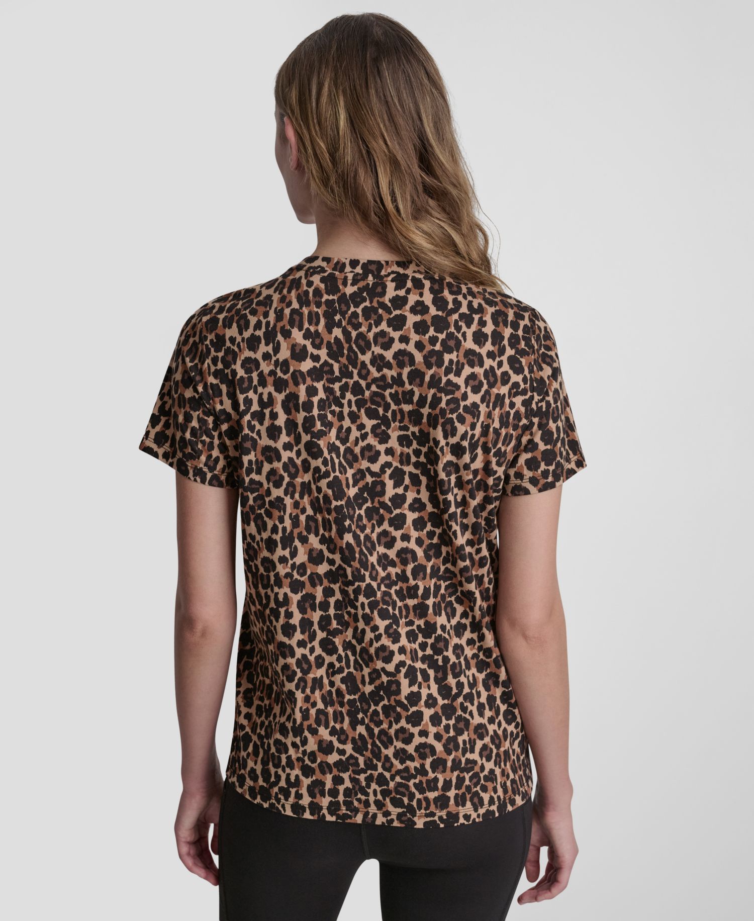 Women's Foil Logo Leopard Crewneck T-Shirt