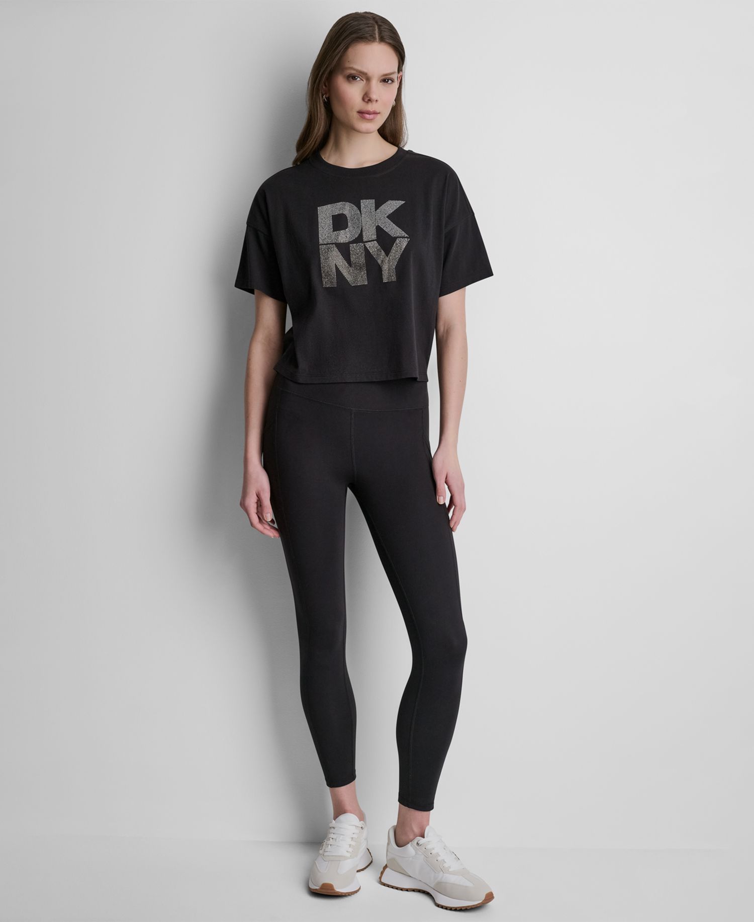 Women's Ombre Rhinestone Logo Crewneck T-Shirt