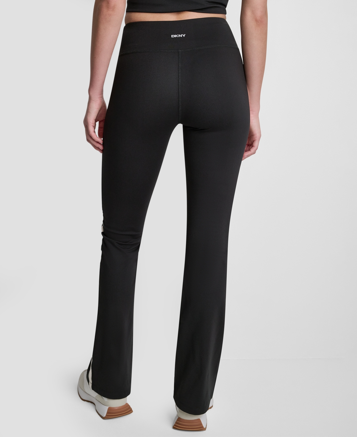 Dkny Sport Women's Side-Stripe High-Rise Flared Leggings