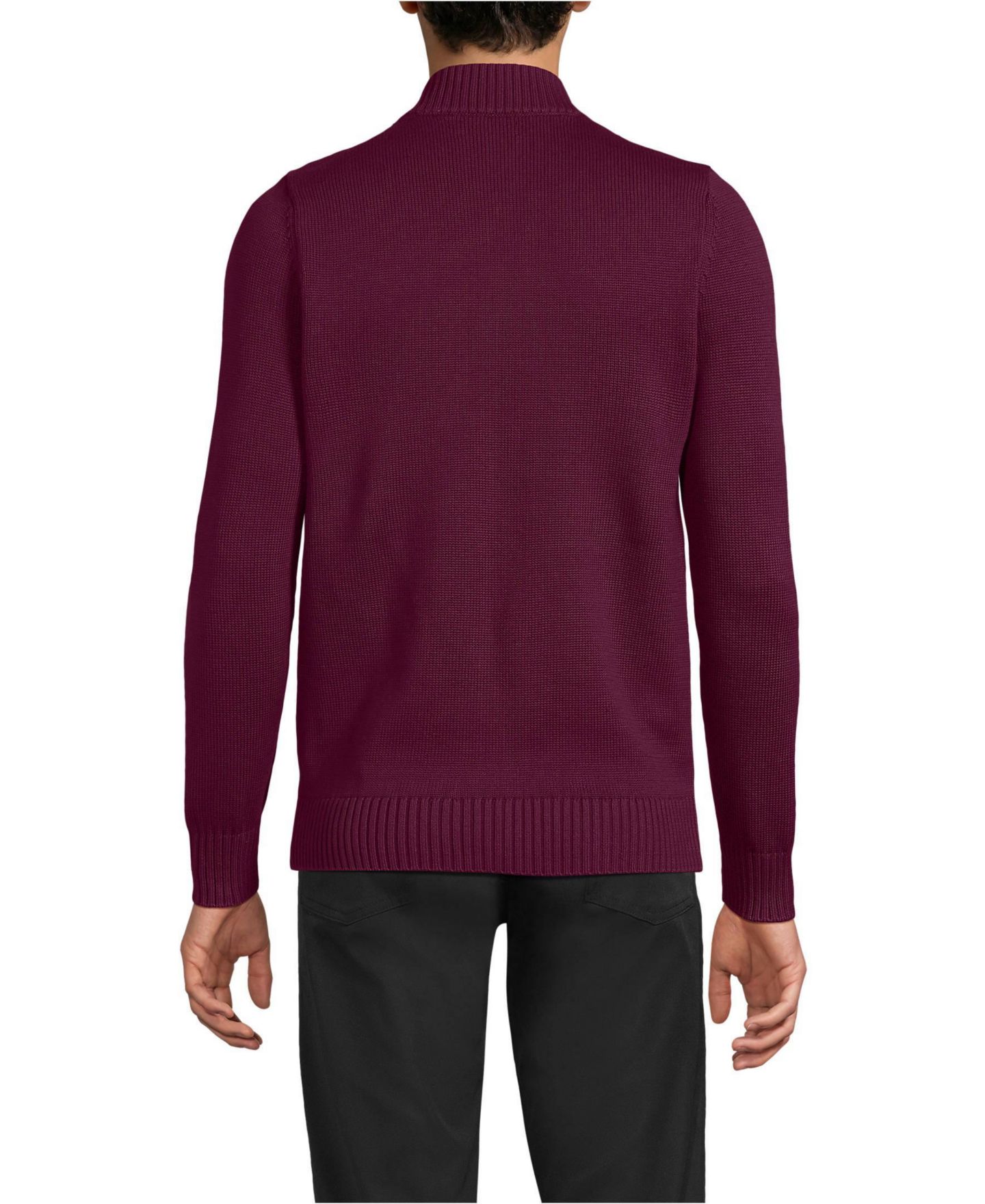 Мужской кардиган Lands' End Adult Legacy Full Zip, цвет: Бордовый — фото 2