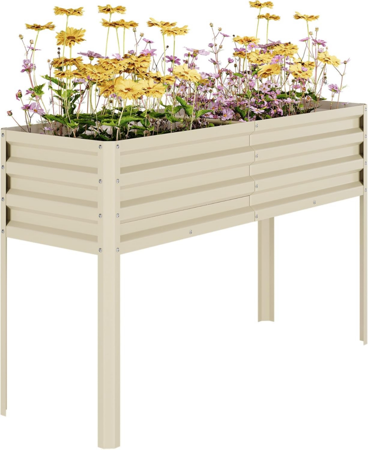 Xo Raised Garden Bed with Legs, Elevated Metal Planter Box for Vegetables Flowers Herbs, Outdoor Garden Bed for Patio Backyard Balcony