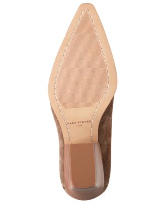 Marc Fisher LTD Women's Tayla Suede Whipstitch Tall Block Heel