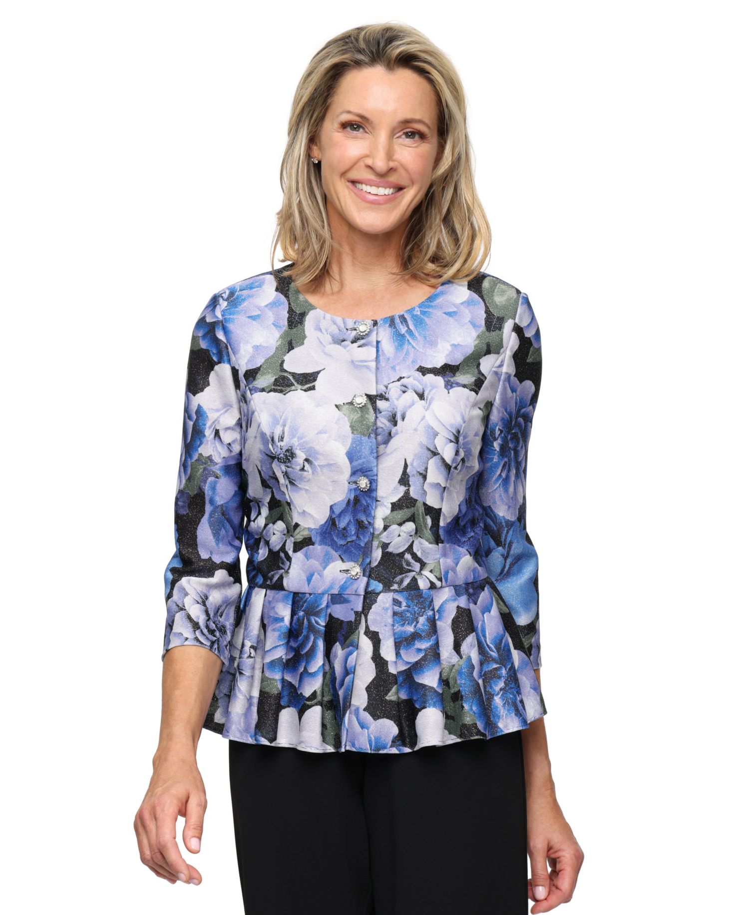 Women's Printed Peplum Top