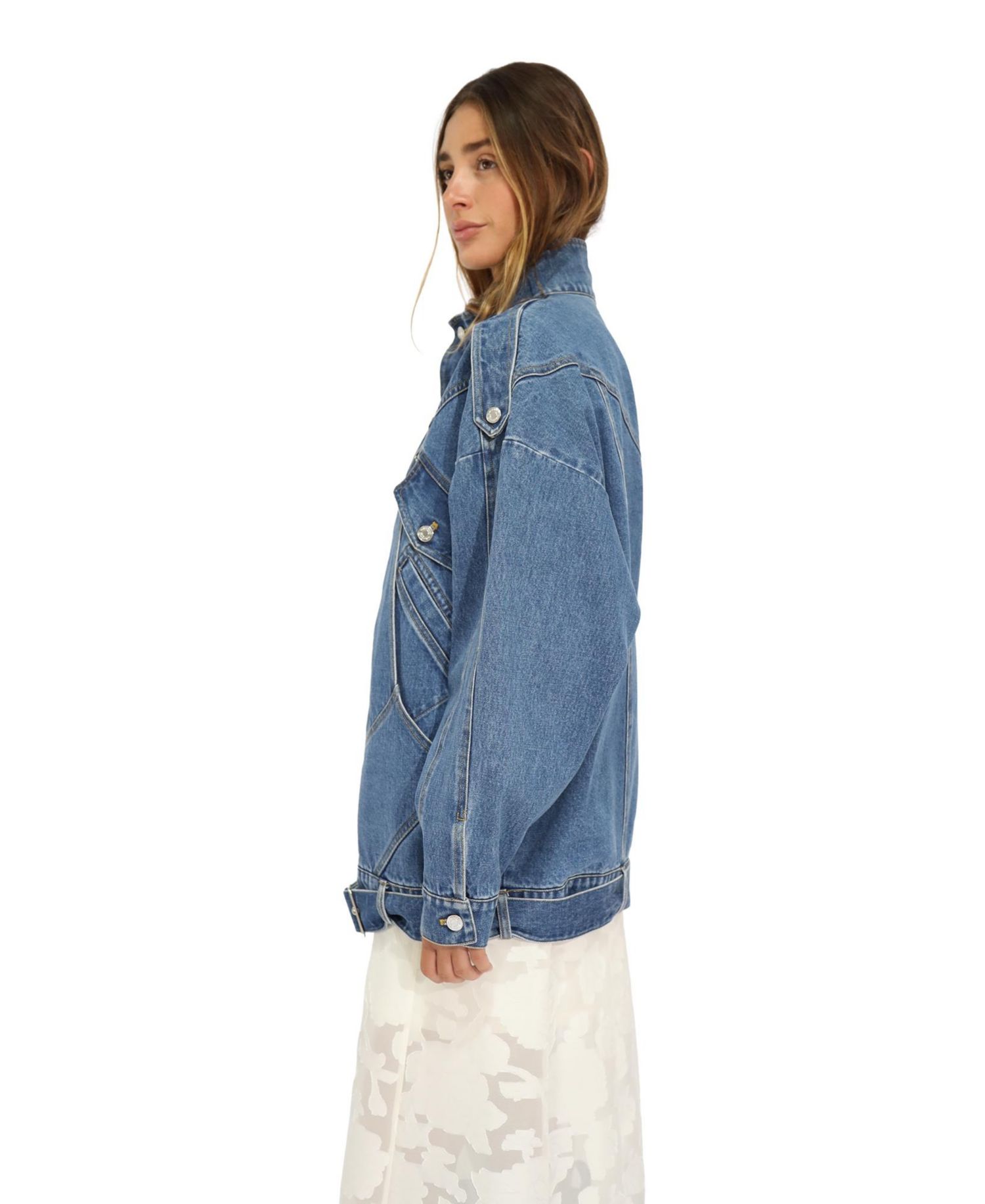 Women's Belle and Bloom Downtown Denim Oversized Jacket