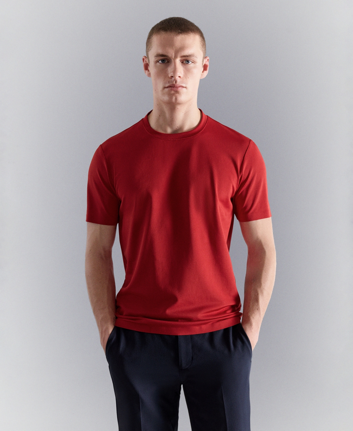 Mango Men's Coolmax Slim Fit T-Shirt - Red
