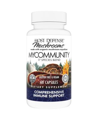 MyCommunity Capsules-17 Species Blend Mushroom Supplement for Immune Support - 60 Capsules (30 Servings)