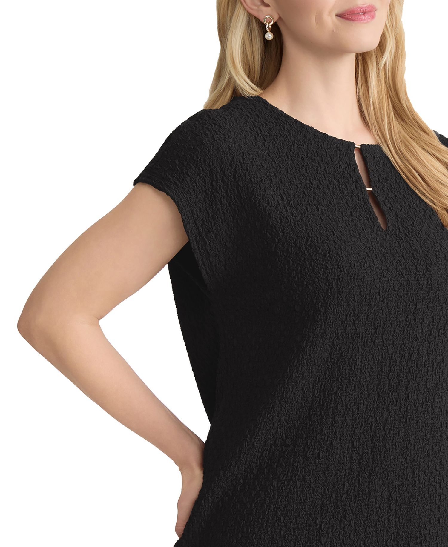 Petite Knit Cobble Texture Top