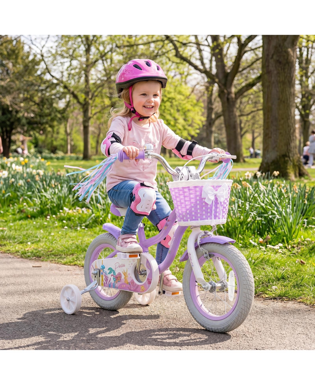 Gymax 12'' Kids Bike w/Training Wheels Hand Coaster Brakes Adjustable Seat Handlebar
