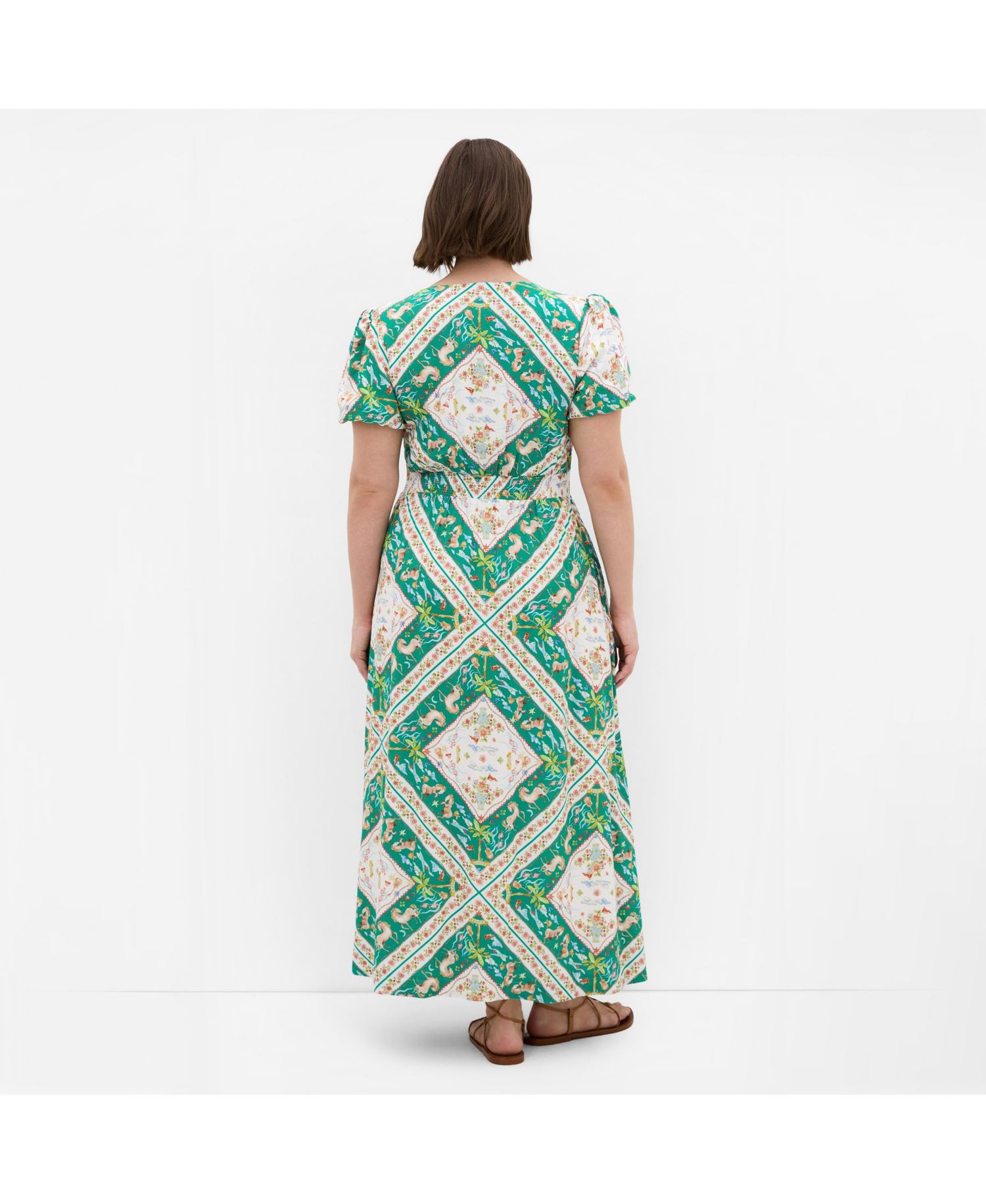 Women's Plus Size Aliya Ditsy Print Maxi Dress