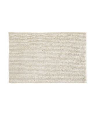 Pinstripe Cotton Bath Mat, 34" x 21"