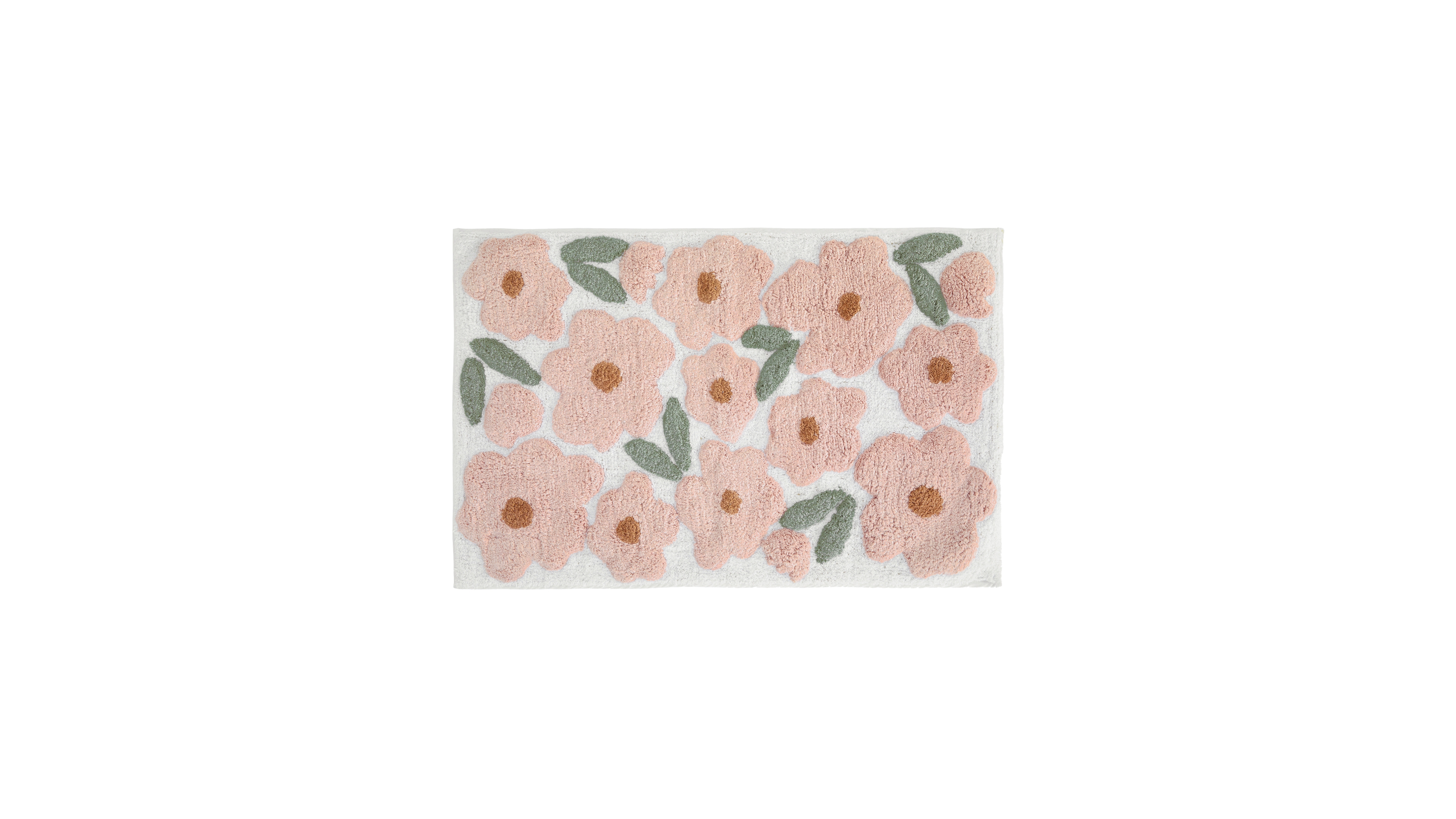 ienjoy Home Floral Cotton Bath Mat, 34" x 21"