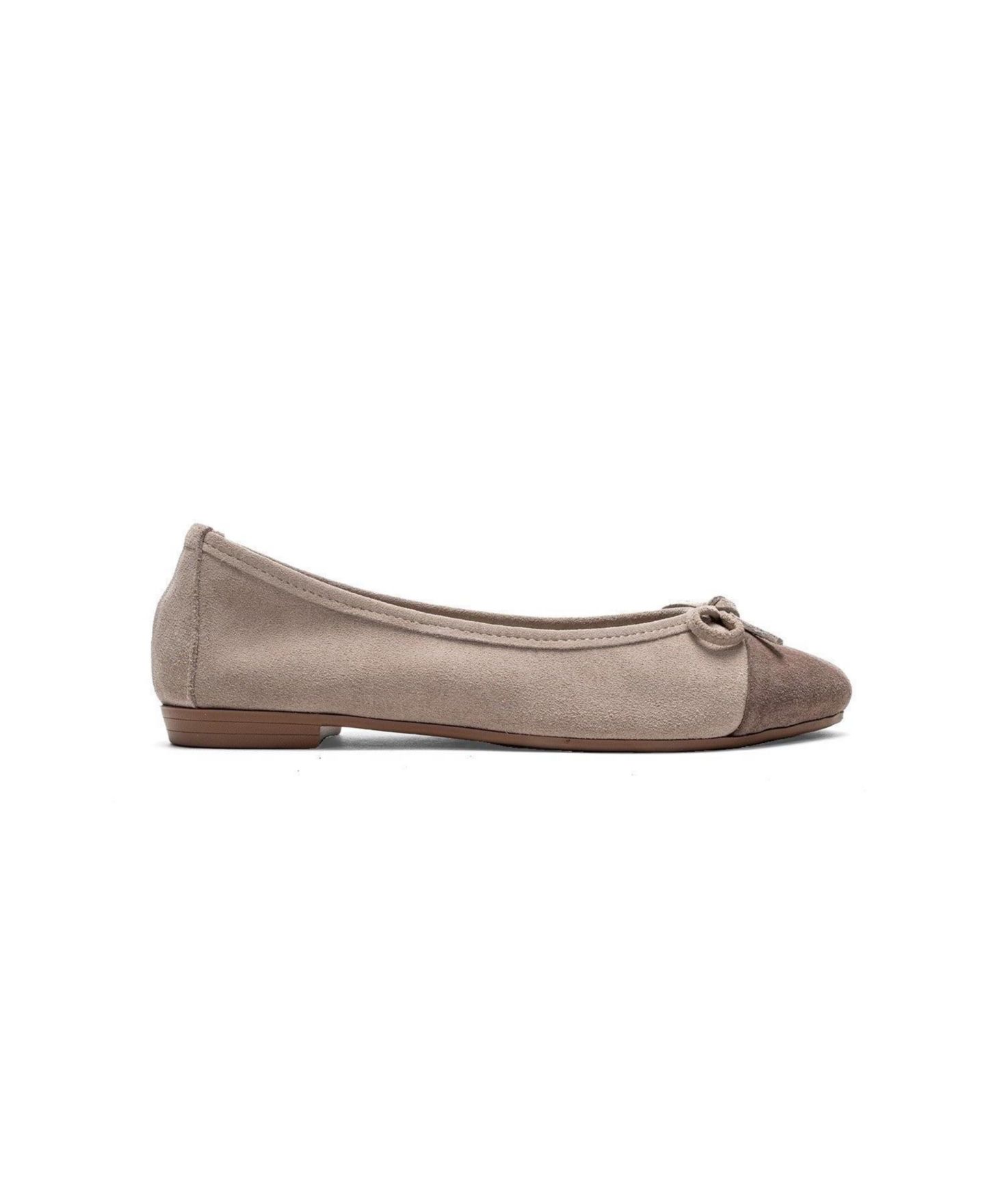 Женские кожаные балетки Forever & Always Shoes Boleo, цвет: Бежевый замшевый — фото 2