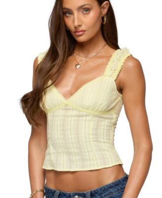 Women's Katerine Embroidered Stripey Cotton Top