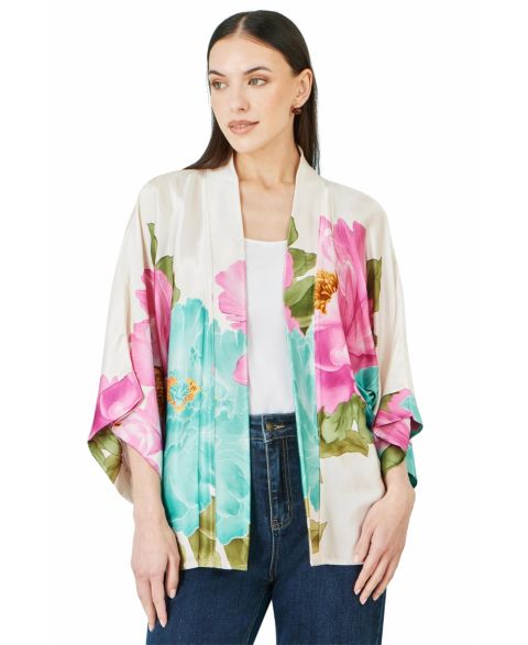 Женские куртки Yumi Womens Floral Print Relaxed Jacket