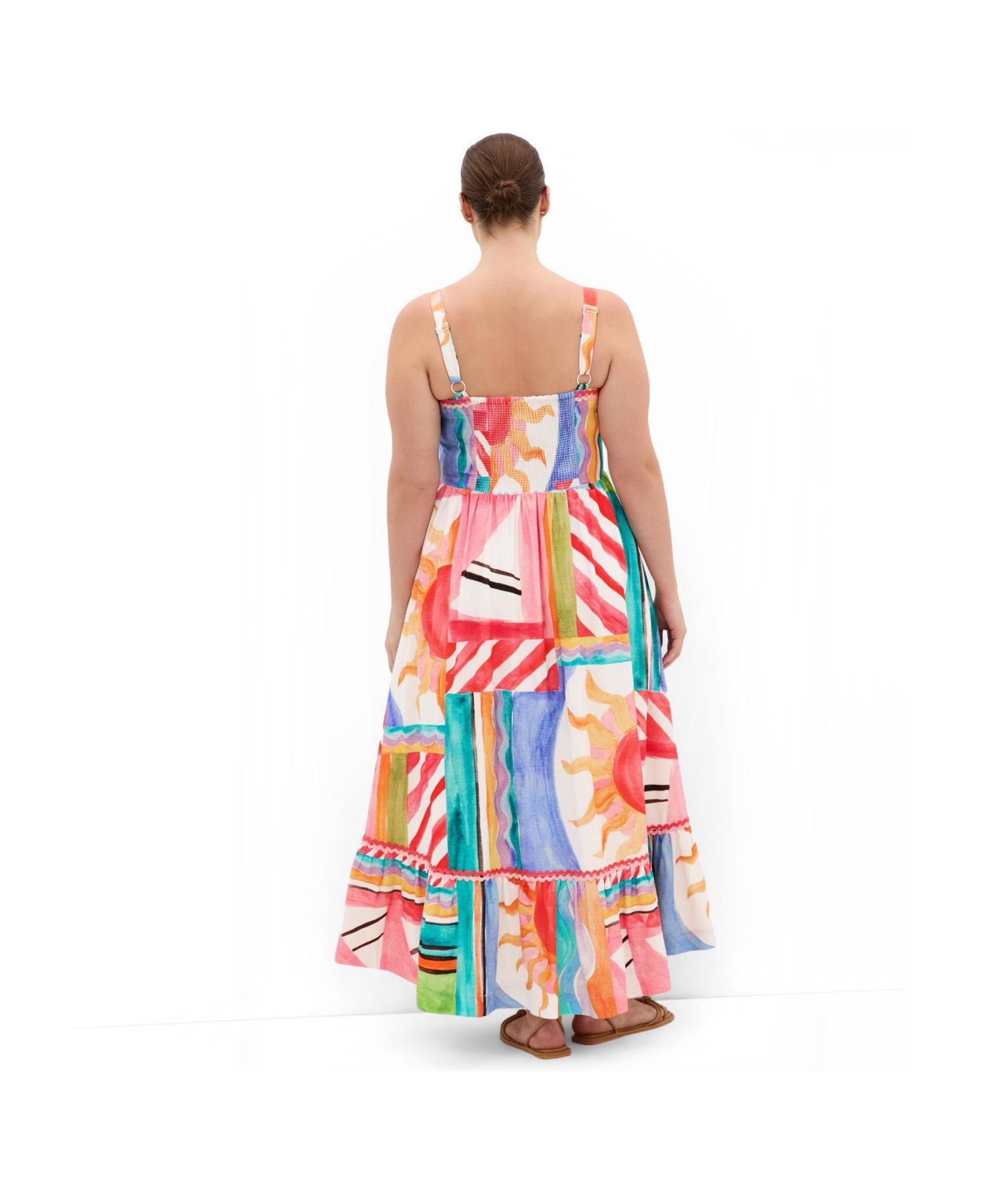 Women's Plus Size Sunlit Print Maxi Dress