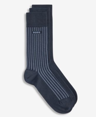 BOSS by Men's Minicube Detail Socks, 3-Pack