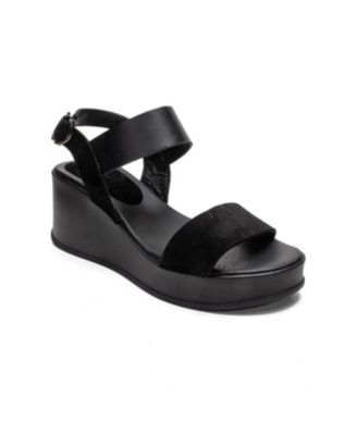 Forever and Always Shoes Lolanthe Leather Wedge Sandal