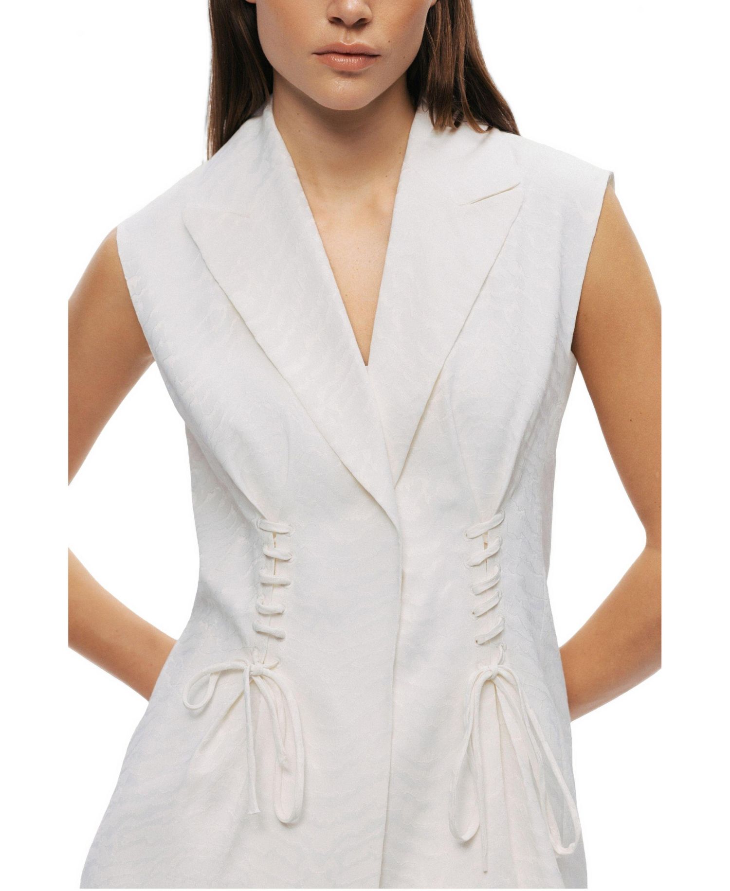 Women's Lace-Up Waist Tailored Vest