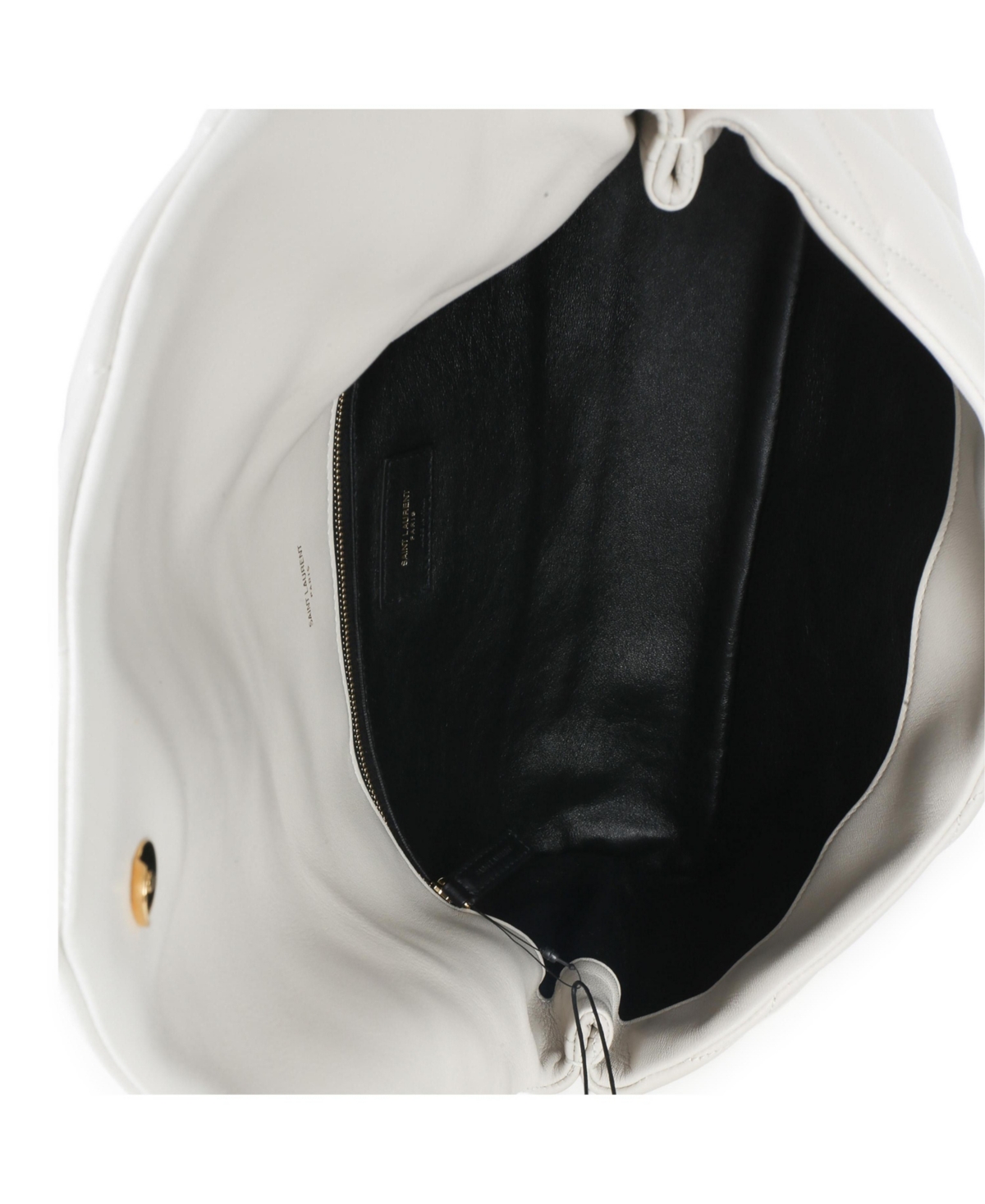Pre-Owned Saint Laurent Crema Soft Quilted Lambskin Sade Puffer Envelope Clutch