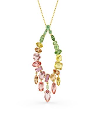 Gold-Tone Plated Gema Pendant Necklace