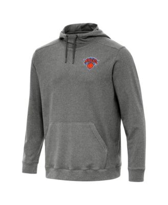 Men's Heather Black New York Knicks Cloud Pullover Hoodie