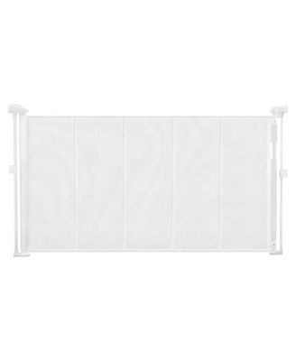 Retractable Mesh Pet Gate 34 in Tall Extends to 55 in Wide for Doorways
