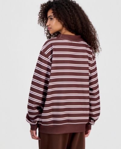Madden Girl NEW! Juniors' Printed Mockneck Sweatshirt