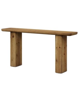 Solid Wood Sofa Console Table with Sturdy Base for Behind Couch