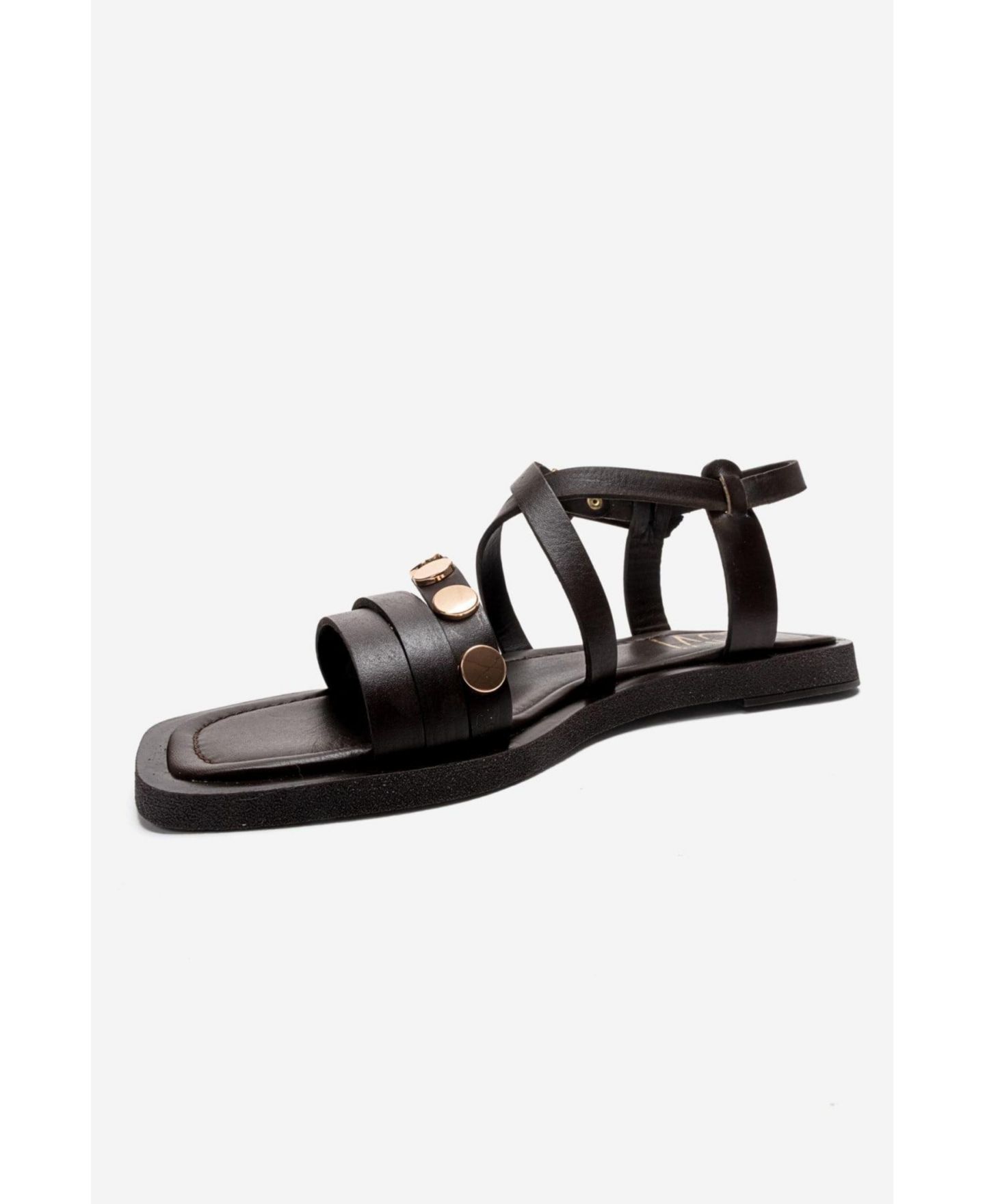 Женские сандалии Forever & Always Shoes Poole Leather Multi Strap Sandal, цвет: Коричневый — фото 7