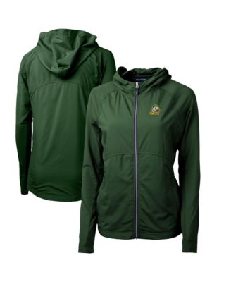 Women's Hunter Green Oregon Ducks Adapt Eco Knit Full-Zip Hoodie