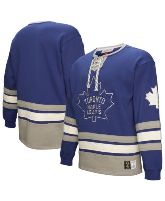 Men's Blue Toronto Maple Leaf Heritage Lace-Up Pullover Sweatshirt