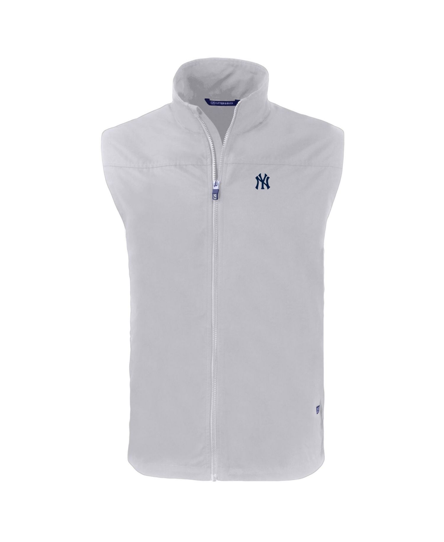 Men's Gray New York Yankees Big & Tall Charter Eco Full-Zip Vest