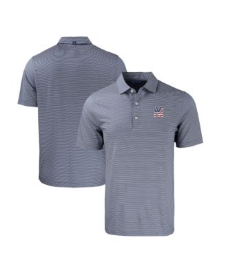 Men's Navy/White New York Yankees Stars Stripes Big & Tall Forge Eco Double Stripe Stretch Polo Shirt