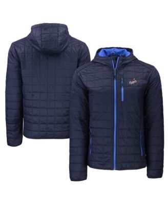 Men's Navy Los Angeles Dodgers Cooperstown Collection Rainier PrimaLoft Eco Full-Zip Hooded Jacket