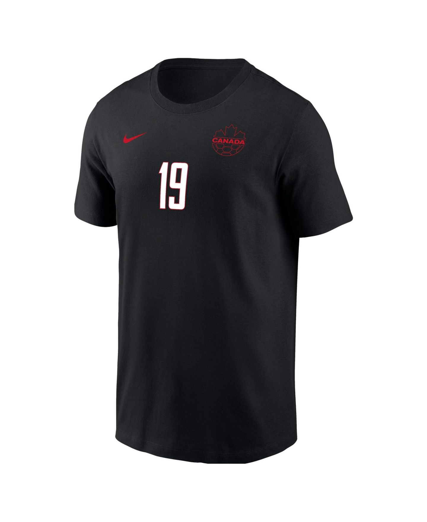 Мужская футболка Nike Alphonso Davies Black Canada Soccer Away Name & Number — фото 2