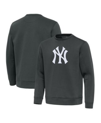 Men's Pewter New York Yankees Relevant Lightweight Pullover Sweatshirt